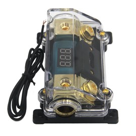 ZOOKOTO 200A Fuse Holder,Car Stereo Audio Led Display Digital Voltage Inline ANL Fuse Holder 0 2 4 Gauge in Out with 200 Amp Fuse