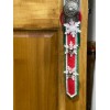 Christmas Decor Bell Doorknob Hanger Snowflake Red Green White 2