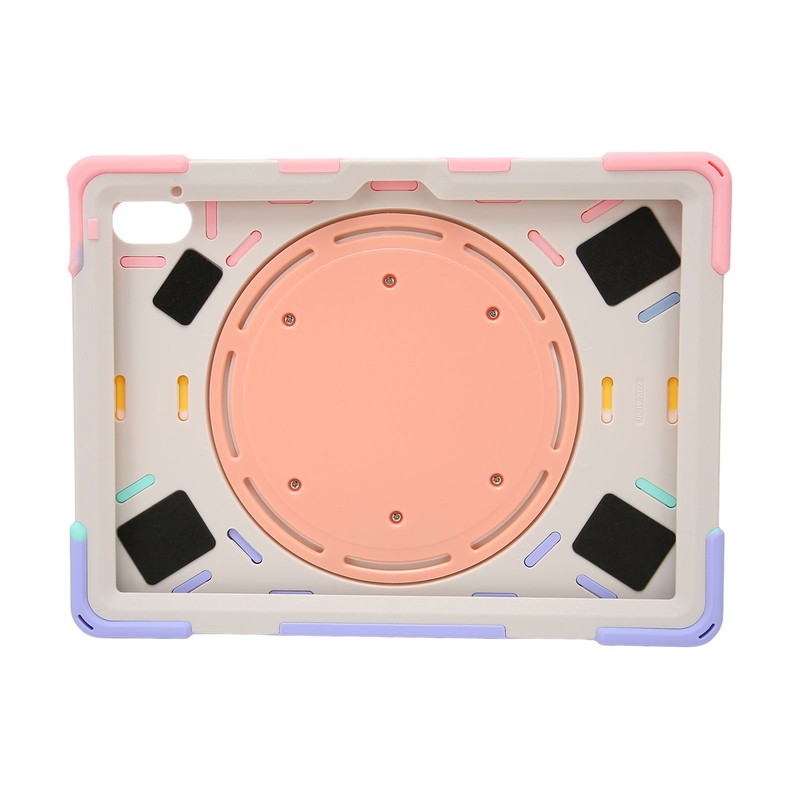 Tablet Case Silicone Hard PC Precise Cutouts Adjustable Strap 360