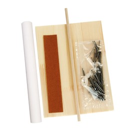 Pebaro 468 Wooden Construction Set Ship: Wooden Board, Nails, Round Bar, Paper Sail, Emery Paper, Instructions, Crafts with Wood, Gift Idea for Children and Hobby Craftsmen, Ship Floats on Water