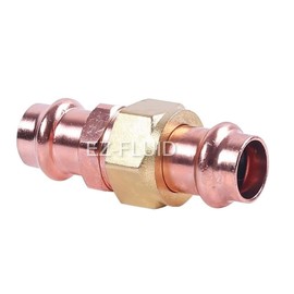 EZ-FLUID (1) Heavy Duty 1" Press x Press Union LF Press Pressure Copper Fitting,ProPress Press Copper Fitting Connection,Residential,Commercial Plumbing