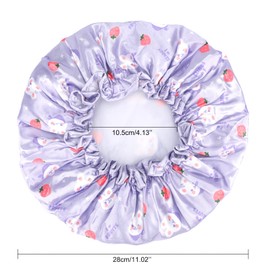 G2PLUS Pack of 2 Children's Shower Caps, Cartoon Shower Caps for Children, Elastic Waterproof Shower Cap, Double Layer Shower Cap Children with Cat and Rabbit for Girls