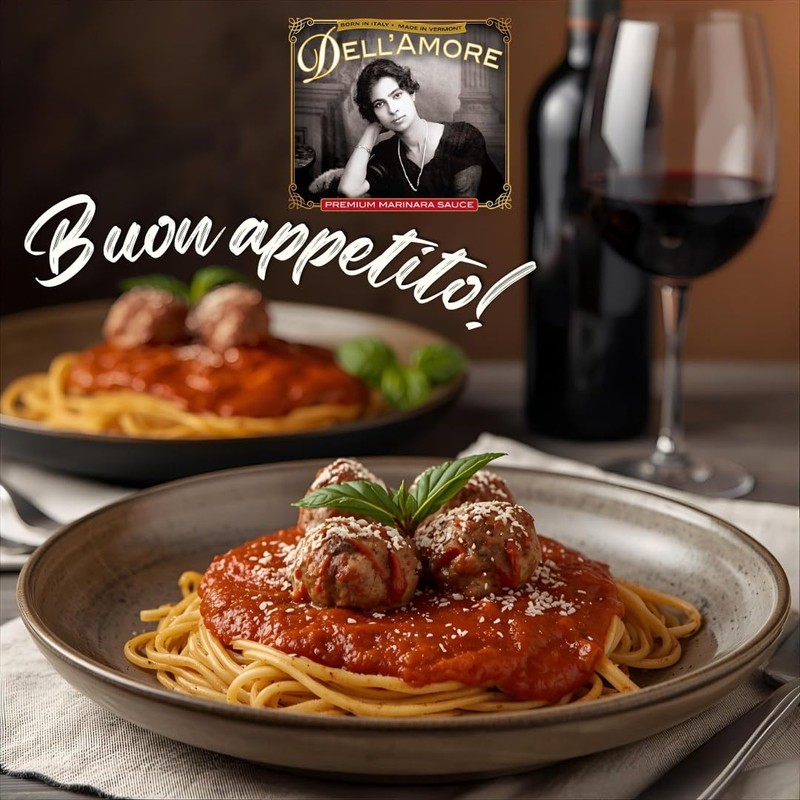 Dell'Amore Premium Marinara Sauce, Homemade Pasta Sauce Low Sodium -