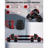 Adjustable Dumbbell Set, 10/20/30/45/70/90lbs Free Weight Set with Connector, 4