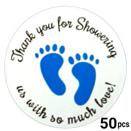 Baby Shower Decorations 50 Stickers Blue Baby Shower Boy Favors Decorations