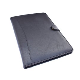 CestAntiQ,Leather Padfolio Legal Pad Portfolio Organizer,Handmade Executive Notebook Binder,Heavy Duty Full Grain Cow Hide Resume Interview Folio for Men Women,Note Book Folder, Black,13x10 inch