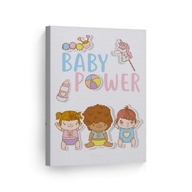 Smile Art Design Cute Baby Power Diversity Kids Anti Discrimination Quote African American CANVAS PRINT Kids Room Decor Wall Art Baby Room Decor Nursery Decor Made in the USA- Rolled Up 40x30