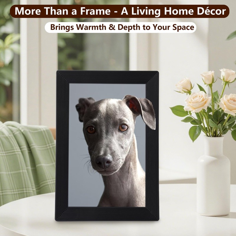3D Digital Picture Frame 10.1" Touch Screen,No Monthly Fee