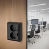 Flush-Mounted Double Socket, USB-A, USB-C, All-in-One, Series C1 Anthracite