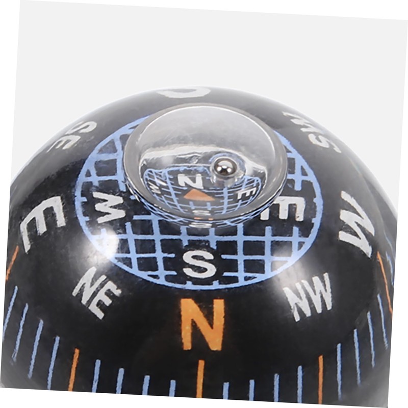 Totority Mini Black Ball Compass for Car Dashboard Durable Plastic