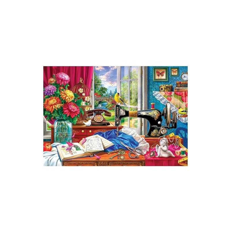 EuroGraphics Sewing Machine Tin Jigsaw Puzzle, Medium