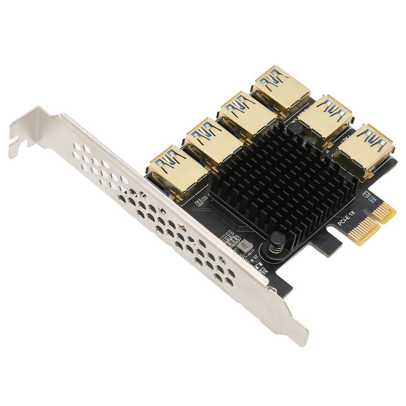 PCI E 1 to 6 Riser Card IC Heat Sink