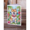 Caroline's Treasures Shiba Inu Luau Greeting Cards Pack of 8