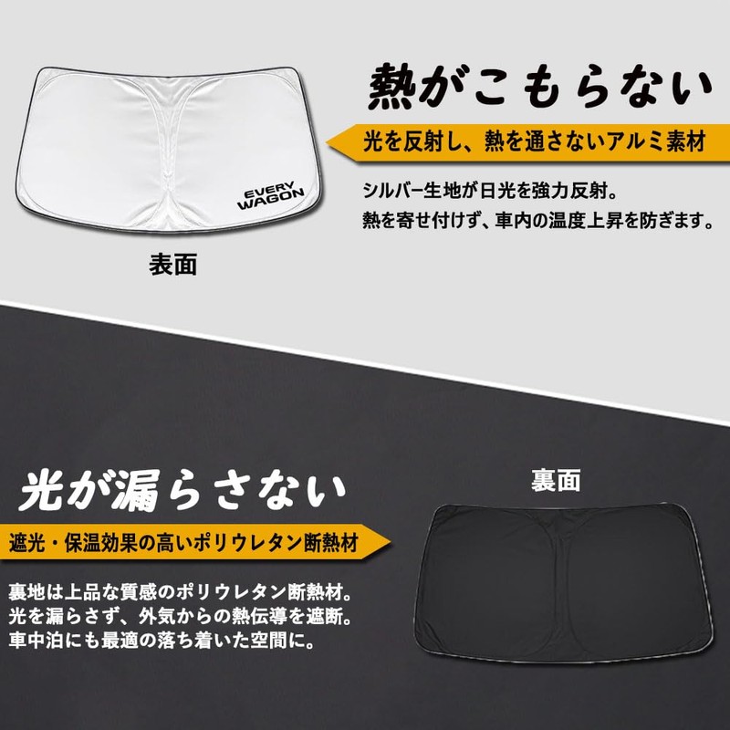 SAWAKAKI Windshield Sun Shade with Logo, Prevents Discoloration From Sun