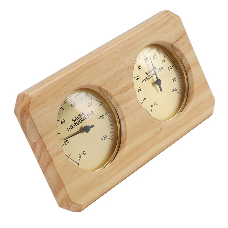Wooden Sauna Thermometer Hygrometer 2 in 1 Humidity Temperature Measurement
