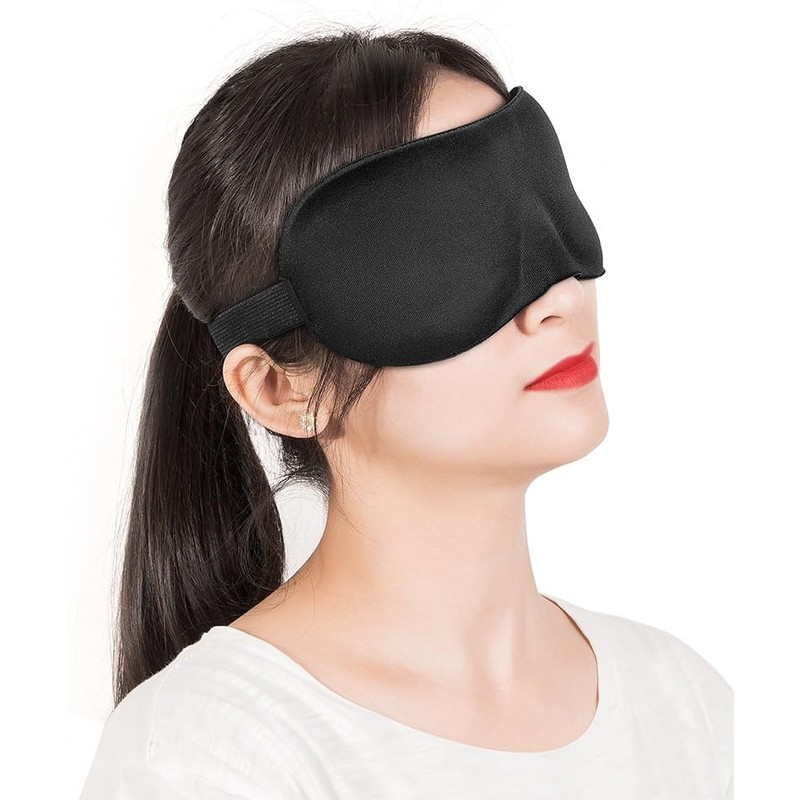 Sweet Dreams Contoured Sleep Mask with Earplugs and Carry Pouch