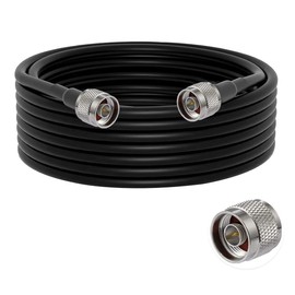 POBADY N to N Male Jumper N Male to N Male Low Loss Coaxial Cable RG58 32.8FT/10M for 3G 4G 5G LTE Antenna Ham Radio GPS WiFi
