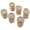 6 PCS Woven Cup Holders Anti Scald Hollow Straw Woven