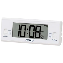 Seiko SQ321W Alarm Clock, Digital Clock, Radio, White, 1.9 x 4.8 x 1.2 inches (48 x 123 x 30 mm)