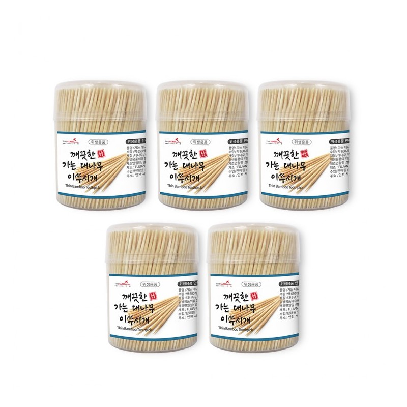 Pingshow40 Clean 1P Toothpick (Round Bamboo Toothpick Cylinder, Birch New