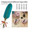 NC Feather Calligraphy Pen Ink Set,Quill Pen Set Includes Feather