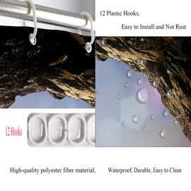 Batmerry Stone Sunrise Christian Decorative Shower Curtain, Jesus is Risen Christian Easter Shower Curtain Cute Long Wide Shower Curtain for Bathroom Farmhouse Bathtub Waterproof Washable