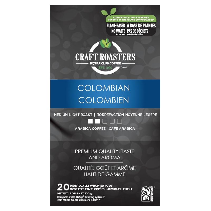 Club Coffee Craft Roasters 100% Colombian - Medium Light Roast