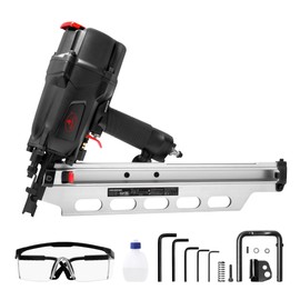 AEROPRO TOOLS Pneumatic Framing Nailer RHF9021, 21 Degree plastic collated nails from 2-Inch to 3-1/2-Inch With Toolless Depth Adjust,No Mar Tip and Rafter Hook