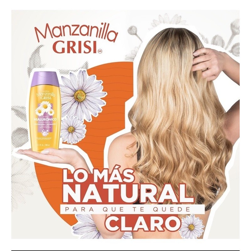 Grisi 2 Pack Shampoo GRISI Manzanilla Ácido Hialuronico 400 Ml