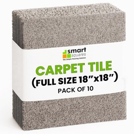 Smart Squares in A Snap 18” x 18” Residential Soft Carpet Tile, Peel and Stick, Easy DIY Installation, Seamless Appearance, Made in USA (956 Bayside, 10 Tiles - 22.5 Sq Ft)