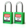 POFET 2PCS 38mm / 1.5inch Lockout Tagout Locks, Safety Padlock,Plastic