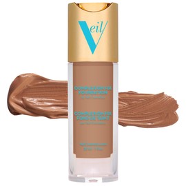 Veil Cosmetics Complexion Fix Liquid Foundation – Hydrating Buildable Coverage – Water-Resistant, Hypoallergenic, Oil-Free, Cruelty-Free & Vegan – Lightweight & Brightening (4N Tan Neural)