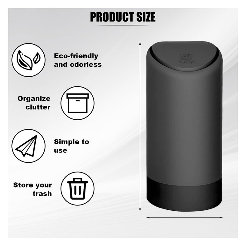 Car Cup Holder Trash Can, Garbage Container Bin with Lid,