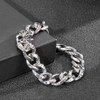 ULLMYYL Men’s Titanium Cuban Link Bracelet, Dragon & Snake Pattern