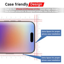 AOKUMA für Phone 17/17 Pro Schutzfolie, 【2 Stücke】 Glas kompatibel mit Phone 17/17 Pro Panzer Schutz Glas, Premium Glasfolie mit 9H Härte, Anti Kratzer schutzglas, Splitterfest,Anti-Bläschen