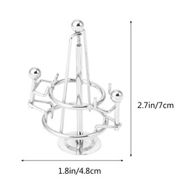 TOYANDONA Metal Iron Figurine Balance Ball Tumbler Craft for Desktop Decoration Dynamic Balancing Toy for Home Science for Special Occasions