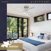 AIRYPHANT Modern LED Chandelier 18W Dimmable Nickel Semi Flush Mount