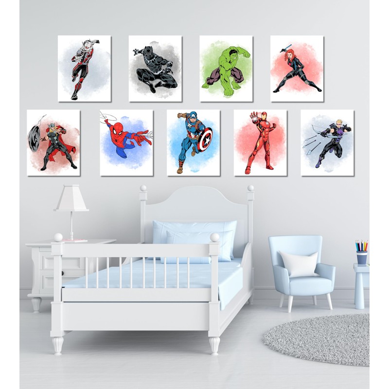Superhero Wall Poster - For Superhero Fans - 8 x