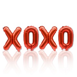 XOXO Balloons Valentine Balloons Galentines Balloons Valentines Day Mylar Balloons Valentines Day Party Supplies Valentines Photo Props for Valentine's Day Party Decorations