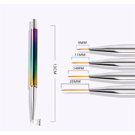 Dbmb Pincel Liner Fino Mano Alzada Nail Art Uñas Gel