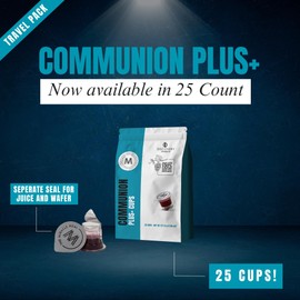 Travel Pack - Pre-Filled Communion Plus Cup - Bag of 25 with Wafer and 100% Concord Grape Juice