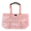 Victoria's Secret Pink White Stripe Weekender Tote Bag, Medium