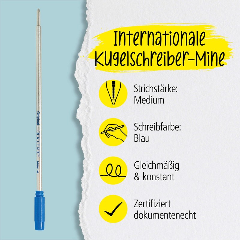 ONLINE International ballpen Refill - Cross Format, Replacement Refill, Writing