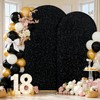 SquarePie Black Sequin Velvet Arch Backdrop Cover 7.2 FT Glitter