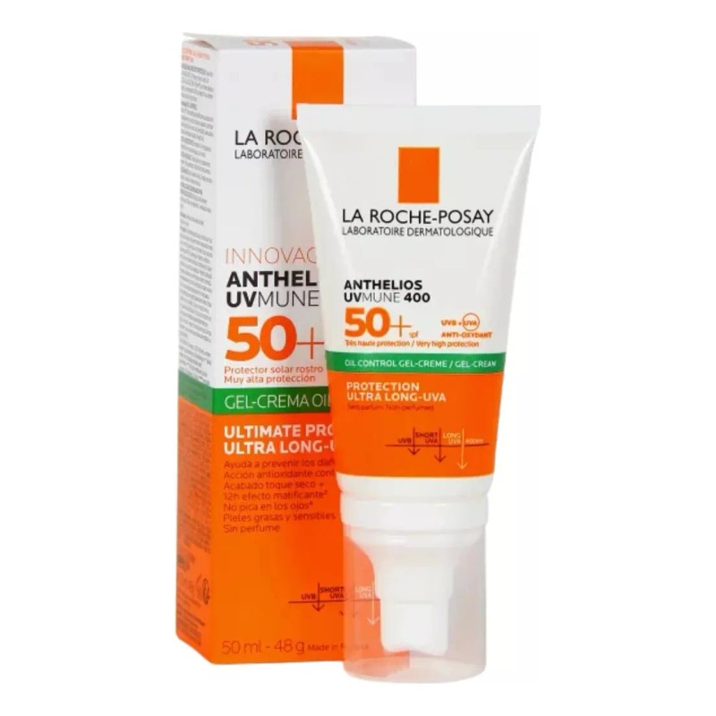2pc Protector Solar Anthelios Fps50 Gel Cream 50ml Bloquea