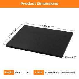 Adolif Granite Cutting Board 12x16 Inch, Marble Slab Pastry Board With Non-Slip Feet For Baking, Cheese, Charcuterie, Chocolate