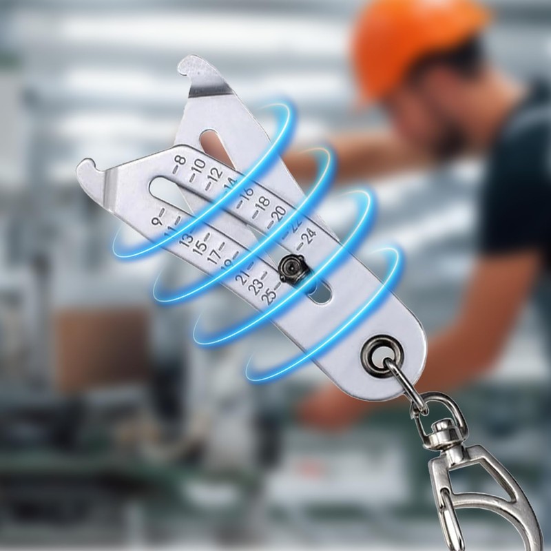 Portable Precise Thread Size Checker Keychain, Bolt Size Finder Keychain
