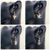 18K Gold Plated, 4 Pairs Drop Dangle Earrings Set for