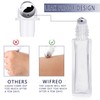 wifreo Perfume Essential Oil Bottles, Square Refillable Thick Glass Roller