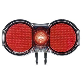 Busch & Müller Unisex - Adult Toplight Flat Plus LED Pannier Rack Rear Light, Red, Transparent, One Size
